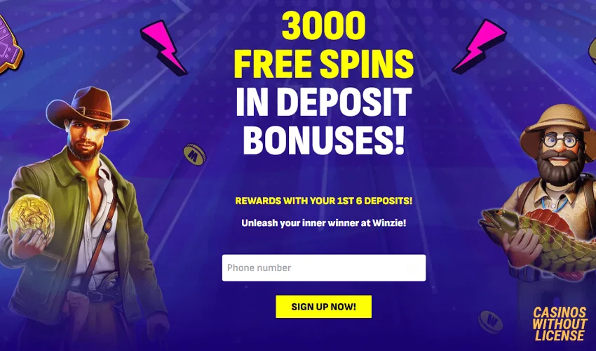 deposit bonus at winzie casino