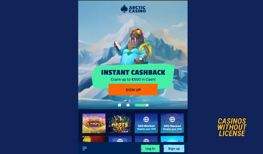Arctic Casino Mobile Experience