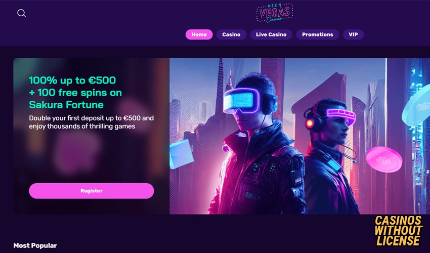 neonvegas welcome bonus package 