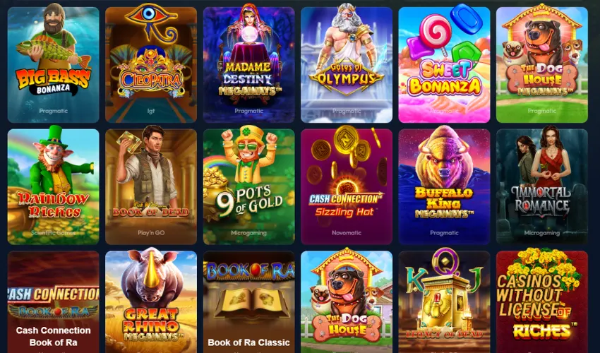 Available Games and Categories