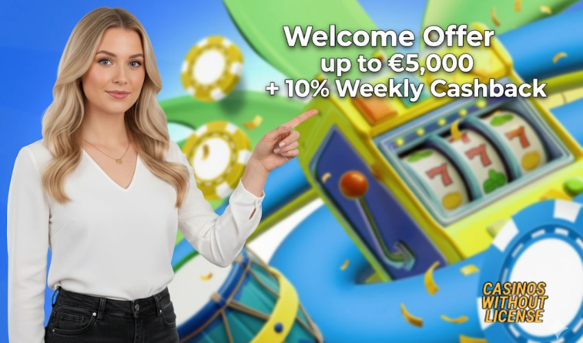 Samba Slots Casino welcome bonus is €5,000 + 10% weekly cashback.