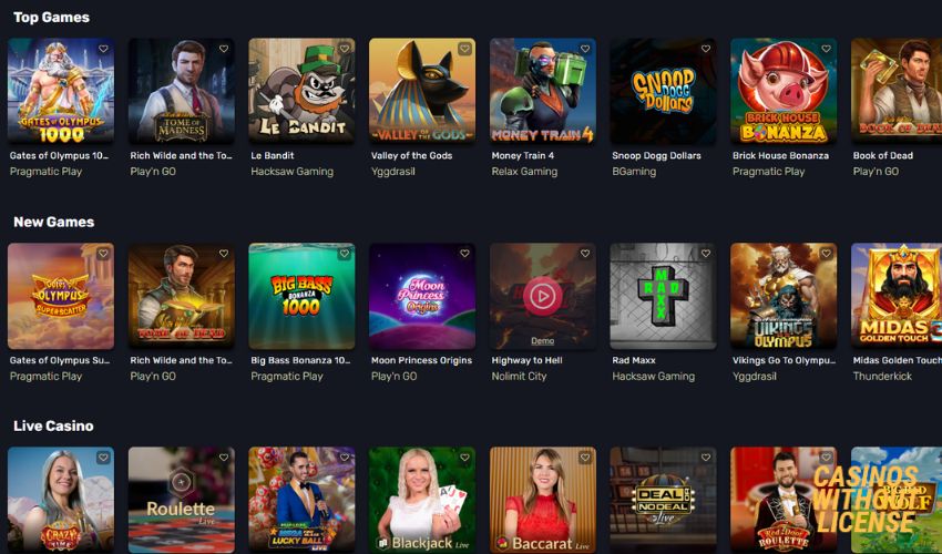 Game Selection at TheSlotz Casino