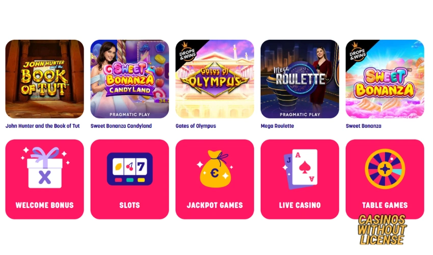 Caxino Casino Review of Games